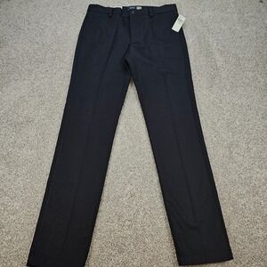 New‎ IZOD Mens Slim Fit American Chino Flat Front Non Iron Pants Black 30x32 NWT